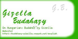 gizella budahazy business card